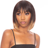 The Wig Black Pink 100% Brazilian Virgin Remy Human Hair Wig - HHBW MIMI